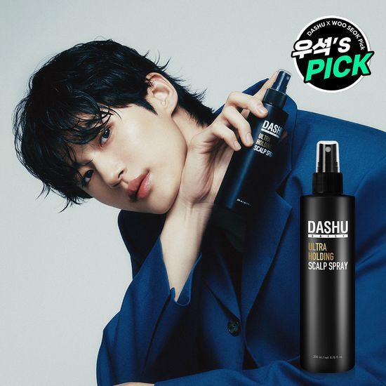 200ml DASHU Daily Ultra Hold Scalp Spray for men's beauty, designed for hair loss relief, featuring K-Beauty styling formula.