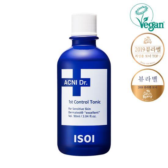 Isoi Acne Doctor 1st Control Tonic 90ml - K-Beauty skincare toner for acne-prone skin, promoting clearer and healthier complexion.