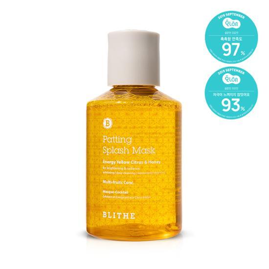 Blide Patting Splash Mask in Energy Yellow Citrus & Honey, 150ml - Hydrating skincare mask for a revitalizing glow, perfect for K-Beauty enthusiasts.