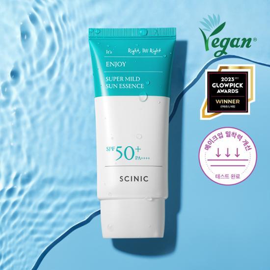 Scinic CYNIC Enjoy Super Mild Sun Essence 50ml - Lightweight K-beauty skincare for sun protection.