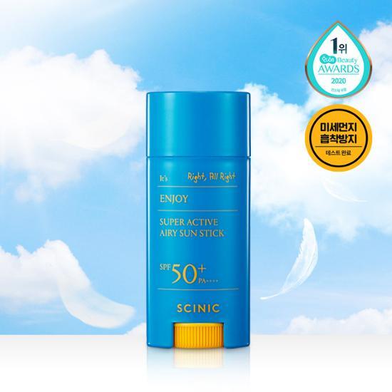 Scinic CYNIC Enjoy Super Active Airy Sunscreen Stick 15g - K-Beauty skincare product for sun care.