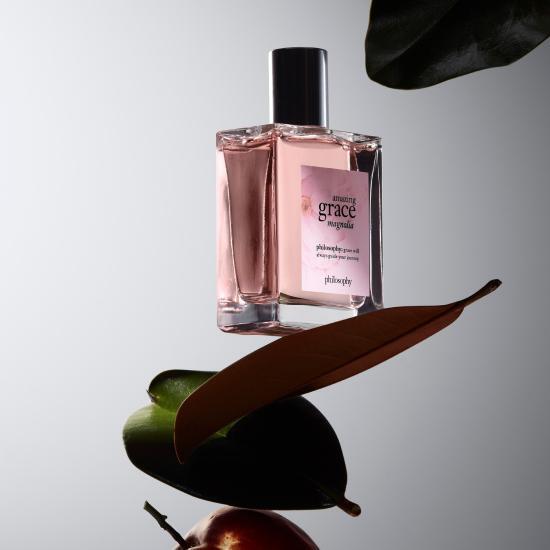 Philosophy Amazing Grace Magnolia Eau de Toilette set featuring 60ml bottle, showcasing a floral fragrance in elegant packaging.