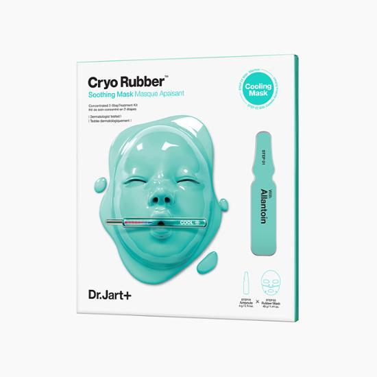 Dr. Jart+ Cryo Rubber Soothing Mask - 1 Sheet for skincare, featuring K-Beauty innovation for a calming and hydrating treatment.
