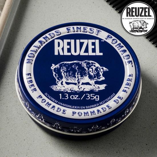 Rio Gel Fiber Pomade 1.3oz/35g for men's styling, ideal for achieving textured and flexible hairstyles.