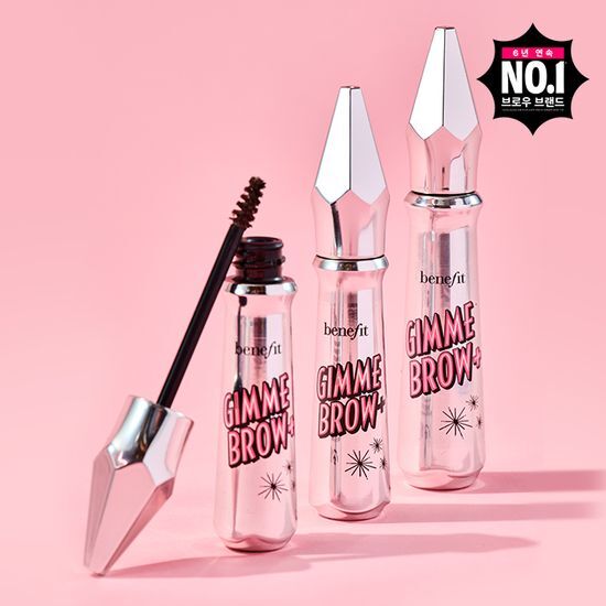 Alt text: Benefit Kimmi Brow+ in Warm Deep Brown, a precision brow gel for creating defined and voluminous brows.