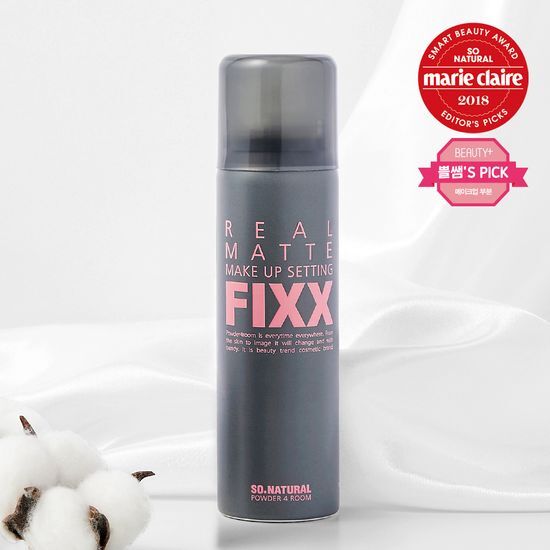 So Natural Real Matte Makeup Setting Fixer 75ml - K-Beauty skincare product for a flawless finish.