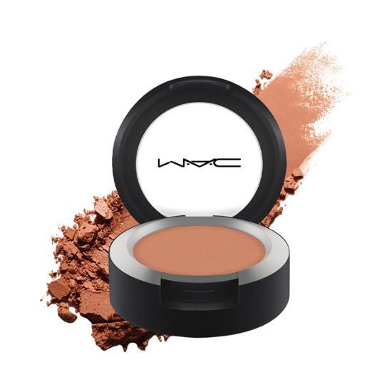 Alt text: MAC Powder Kiss Eye Shadow in shade 'Little Tamed' showcasing a soft, blendable formula for a natural eye look.