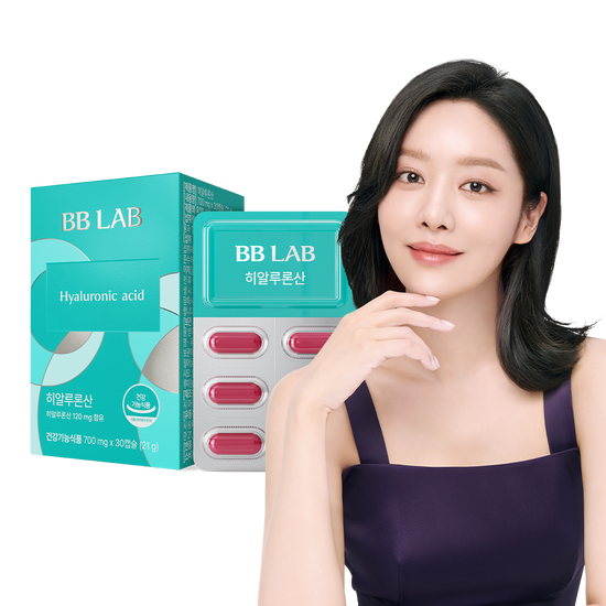 30 capsules of Bibi Lab Hyaluronic Acid, a one-month supply for skin hydration and rejuvenation.