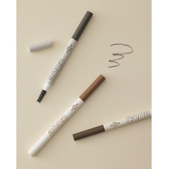 Code Glocal Color Mono Brow Pencil Auto in sleek packaging, ideal for defining and enhancing eyebrows.