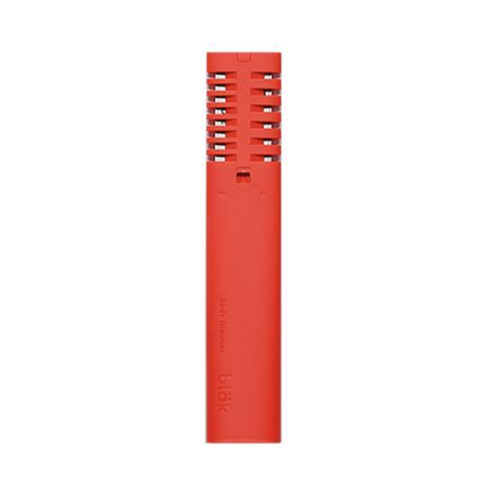 Block Trimmer in vibrant orange, designed for men's beauty and grooming, ideal for shaving and personal care.