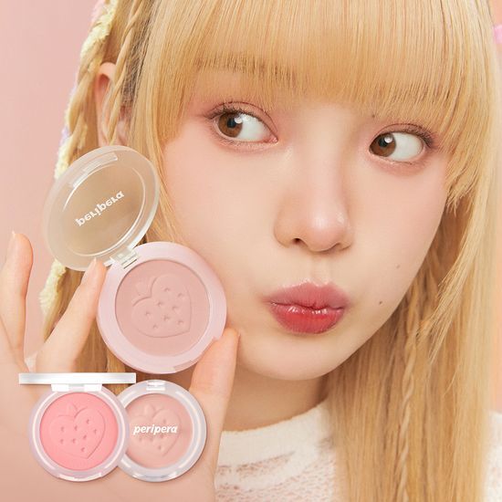 Peripera Clear Radiance Sunshine Cheek in 'Have a Picnic' - vibrant blush compact with a sunny, radiant finish.