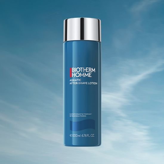 Biotherm Homme Aquatic Aftershave Lotion 200ml bottle for skincare, featuring a refreshing formula ideal for post-shave care, categorized under K-Beauty and personal care.