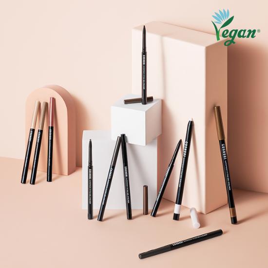 Cosnori Superproof Fitting Gel Eyeliner Pencil in 15 Ash Gray - Waterproof, smudge-proof, and available in 11 vibrant colors.