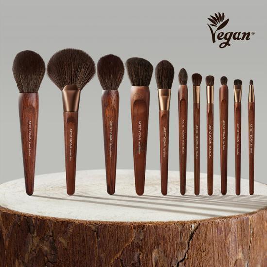 Too Cool For School Vegan Brush Set featuring a Multi-Contour Brush, perfect for K-Beauty enthusiasts and makeup artists, showcasing eco-friendly beauty tools.