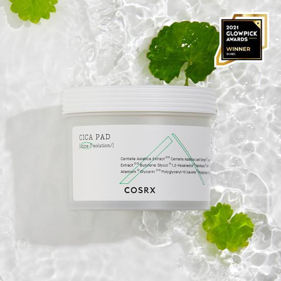 COSRX Pure Fit Cica Pad Pack containing 90 soothing skincare pads, ideal for K-Beauty enthusiasts seeking gentle skin care solutions.