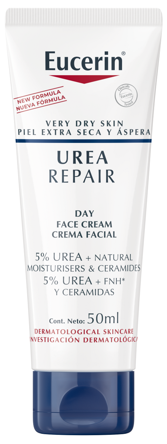 50ml Eucerin Urea Repair Cream, a moisturizing skincare product for dry skin, featuring a sleek tube design, ideal for personal care and K-Beauty routines.