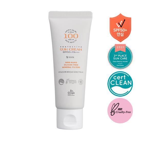 Dr. Olga 100 Sunscreen SPF 50+ PA+++ 50ml - K-Beauty skincare for sun protection.