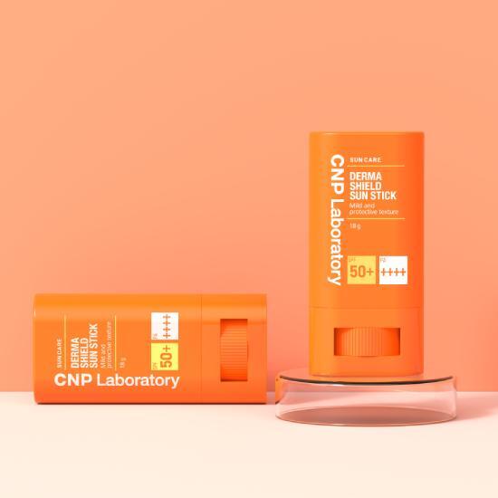 CNP Derma Shield Sunscreen Stick SPF 50+ 18g - K-Beauty skincare product for sun care, perfect for on-the-go protection.