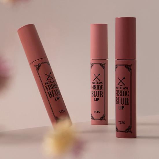 Too Cool For School Fixing Blur Lip in Petal Pink, a smooth and vibrant lip product for a flawless finish.