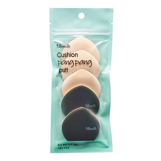Set of five Pillimilli Cushion Puffs for flawless makeup application, ideal beauty tool for K-Beauty enthusiasts.