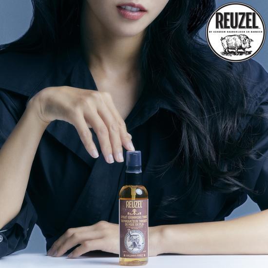 Riozel Spray Grooming Tonic 3.38oz (100ml) - Men's beauty styling product for a polished look, featuring Reuzel branding and K-Beauty elements.