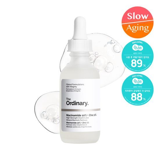 60ml bottle of The Ordinary Niacinamide 10% + Zinc 1% skincare serum, designed for effective oil control and blemish reduction.