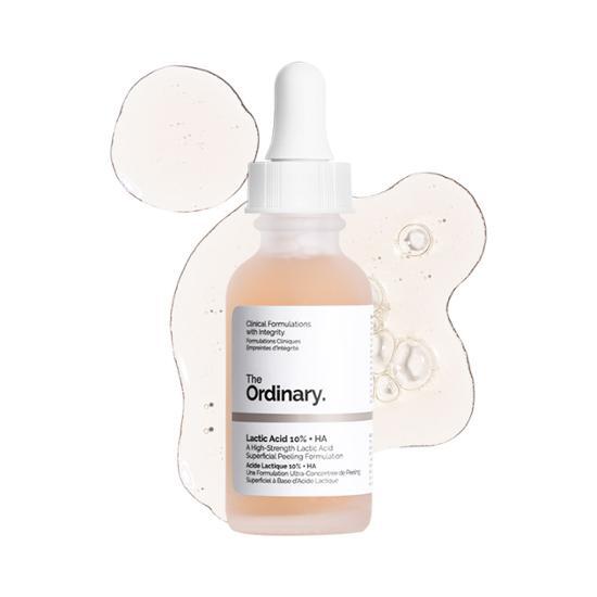 Product image of The Ordinary Lactic Acid 10% + HA 30ml, a skincare toner featuring a blend of lactic acid and hyaluronic acid for enhanced hydration and exfoliation.