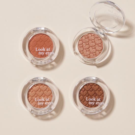 Etude Look At My Eyes Cafe in Café Mocha shade - a rich, warm eyeshadow perfect for creating a cozy, daily look.