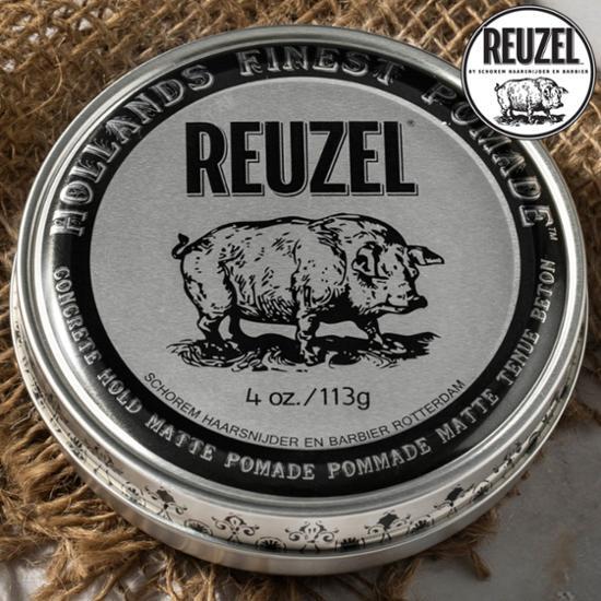 RiuGel Concrete Hold Pomade 113g (4oz) - Men's styling product for strong hold and control, perfect for achieving sleek hairstyles.