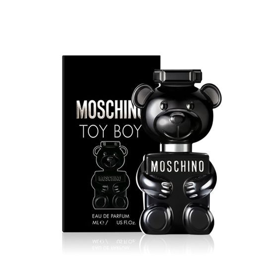 30ml bottle of Moschino Toy Boy EDP fragrance, featuring a playful teddy bear design, perfect for personal care and cosmetics.