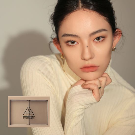 Alt text: 3CE Contour Shading in Soft Brown - a versatile makeup product for creating natural-looking contours.