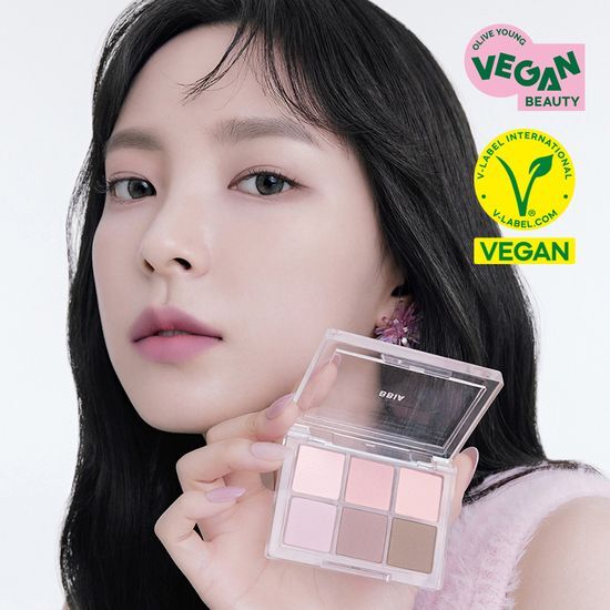 BBIA Pia Ready-to-Wear Eye Palette featuring 6 vibrant shades in Apricot Blush for versatile eye makeup looks.