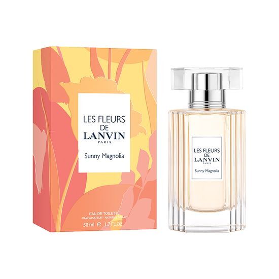 Lanvin Le Fleur de Lanvin Sunny Magnolia EDT 50ml fragrance bottle with floral design, perfect for a refreshing scent experience.