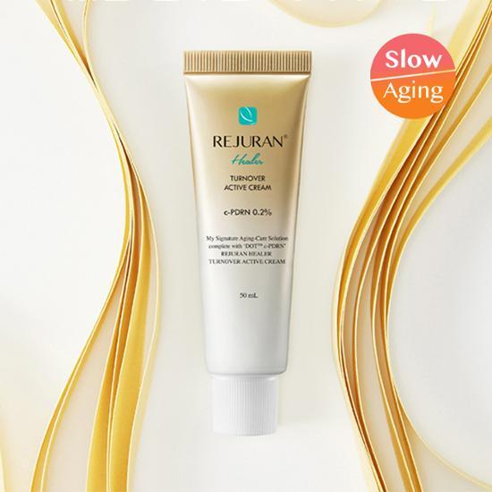 Rejuran Healer Turnover Active Cream 50ml - K-Beauty skincare moisturizer designed to rejuvenate and hydrate skin.