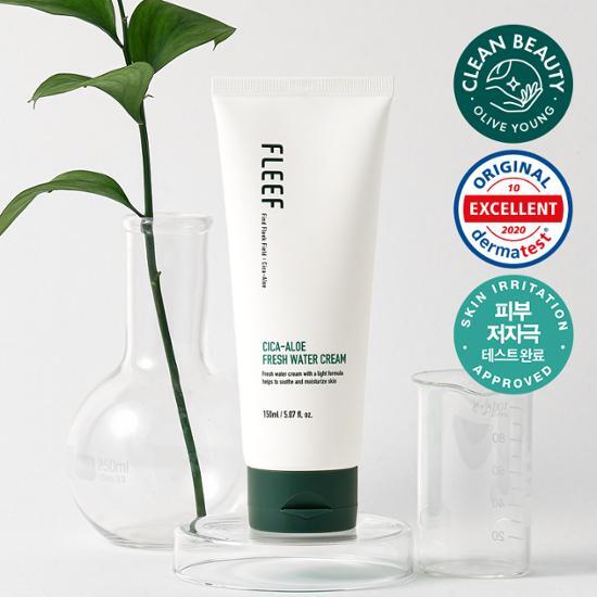 Plif Cica-Aloe Fresh Moisture Cream 150ml - Hydrating skincare moisturizer enriched with Cica and Aloe, perfect for K-Beauty enthusiasts.