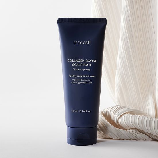 Tricell Collagen Boost Scalp Pack 200ml - K-Beauty hair care treatment for revitalizing and nourishing the scalp.