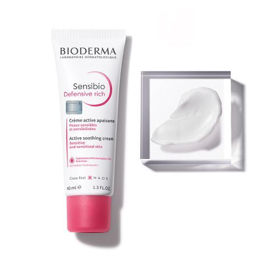 40ml Bioderma Sensibio Defensive Rich moisturizer for sensitive skin, promoting hydration and comfort in skincare routine.