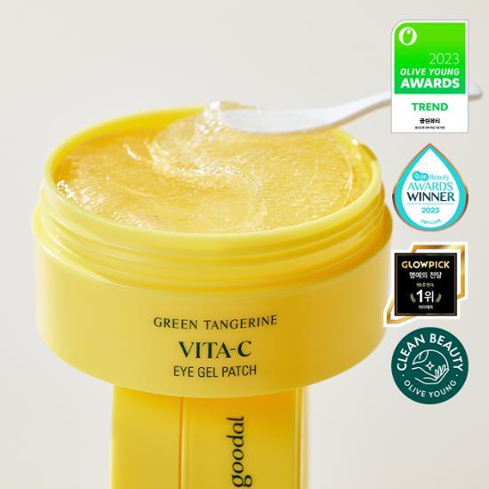 Goodal Jeonggyul Vitamin C Hydrating Eye Patches - 60 sheets of K-Beauty skincare masks for brightening and moisturizing under-eye areas.