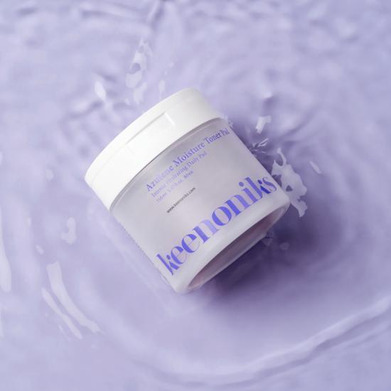 80 sheets of Kynonix Azulene Moisture Lock Pads for skincare, designed for hydration and soothing, featuring K-Beauty formulation.