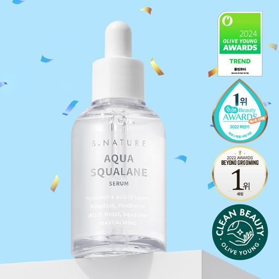 Esnature Aqua Squalane Serum 50ml - Hydrating skincare essence for a radiant complexion, part of K-Beauty collection.