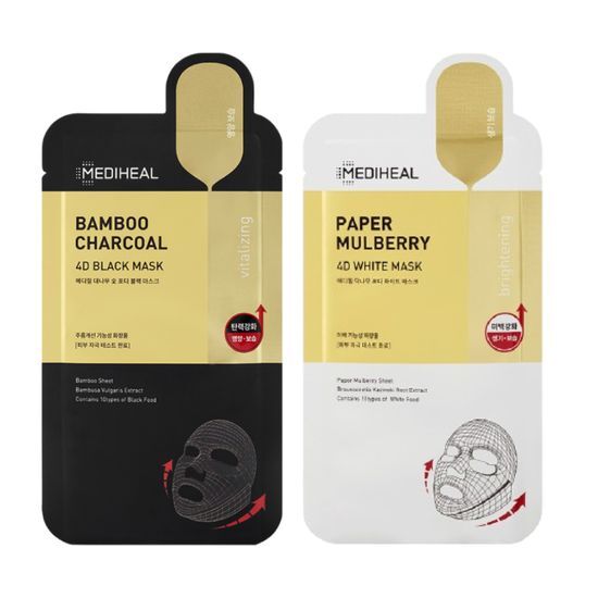 Single Dacneum 4D mask from Mediheal featuring bamboo and tree bark ingredients, designed for skincare rejuvenation. Ideal for K-Beauty enthusiasts.