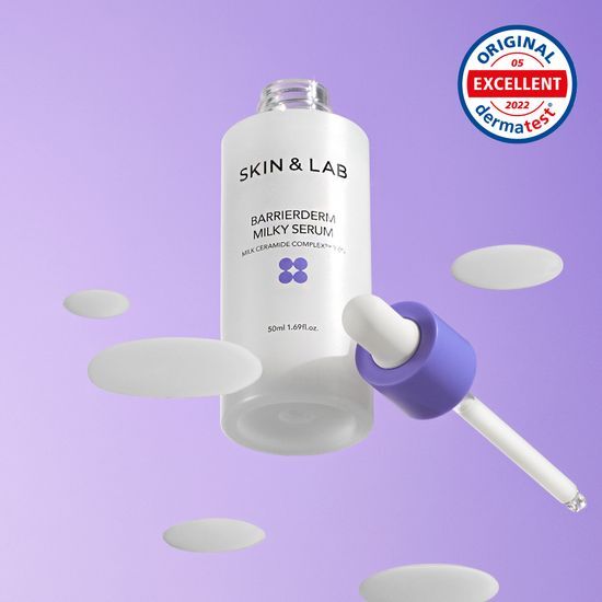 Skin & Lab Barrier Derm Milky Serum 50ml - A hydrating skincare essence from SKIN&LAB, ideal for enhancing skin barrier health in K-Beauty routines.