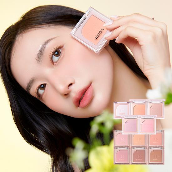 Mud Flutter Blusher in 08 Rose Butter, showcasing a soft pink hue, part of a collection with 11 vibrant variants.