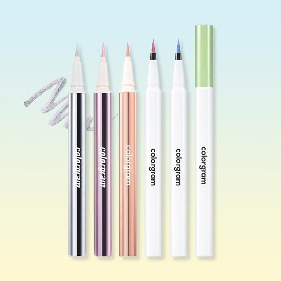 Colorgram Milk Shimmer Liner in Glittering Shine - Powerpuff Girls Edition, featuring a vibrant multi-color design perfect for eye makeup.