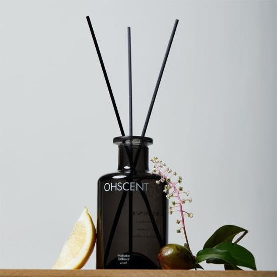 Ocent Perfume Diffuser 200ml in four variants, perfect for enhancing ambiance; sticks not included.