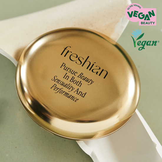 Freshian Egg-Like Cover Cushion in Room 201 (N) - Vegan makeup product for a flawless, natural look.