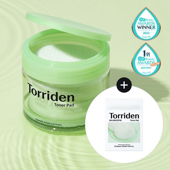 Toriden Balanceful Cica Toner Pads with 60 sheets plus 10 extra free, perfect for soothing and balancing skin, K-Beauty skincare essential.