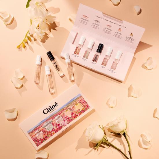 Chloé Discovery Set featuring three 5ml fragrance samples, showcasing a variety of scents from the K-Beauty collection.