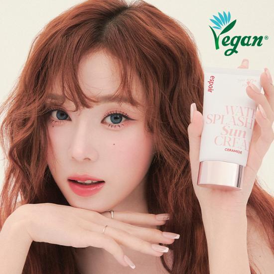 Espoir Water Splash Sunscreen with Ceramide, 60ml - K-Beauty skincare product for sun protection.