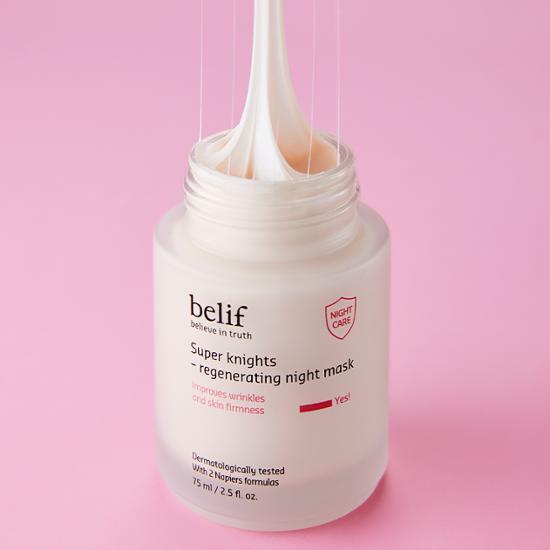 Belif Super Nights Regenerating Night Mask 75ml - K-Beauty skincare product for rejuvenating skin overnight.